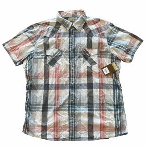 Sonoma Short Sleeve Plaid Button Down Shirt